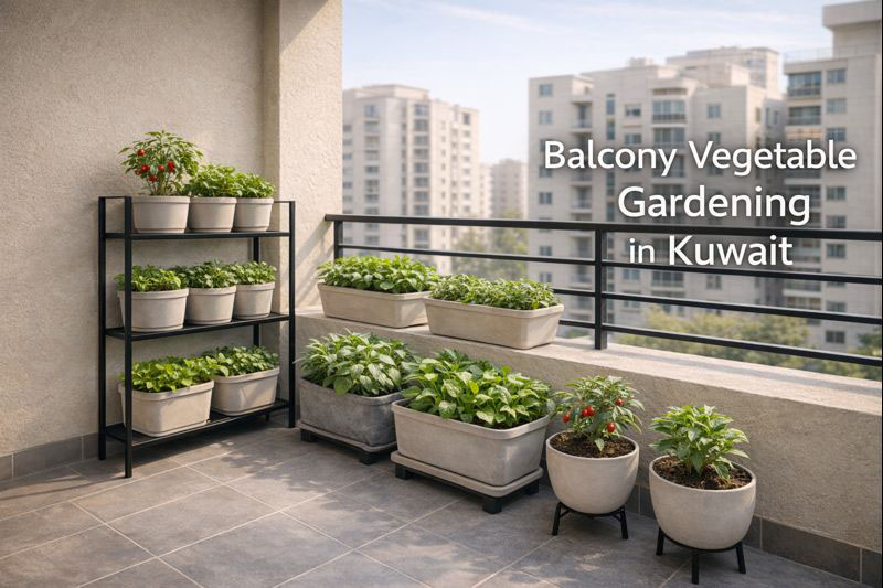 Kuwait Balcony Vegetable Gardening: Step-by-Step Guide for Renters and Apartment Living
