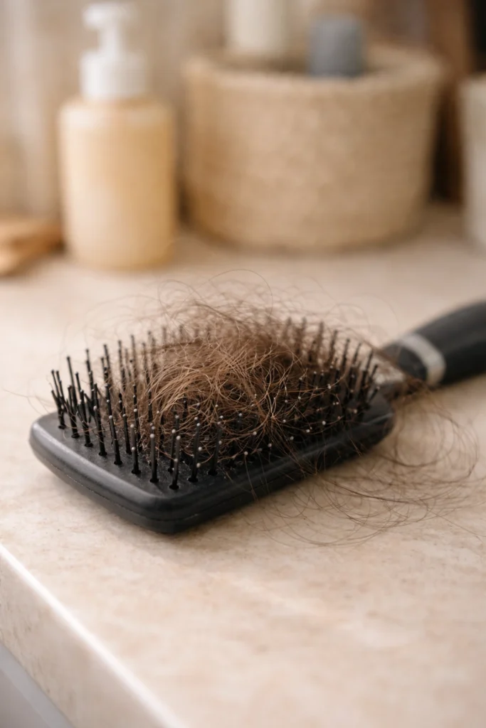 postpartum hair loss peak shedding 4-6 months after birth